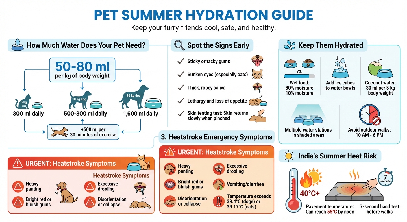 Pet Hydration Guide: Daily Water Needs and Dehydration Warning Signs