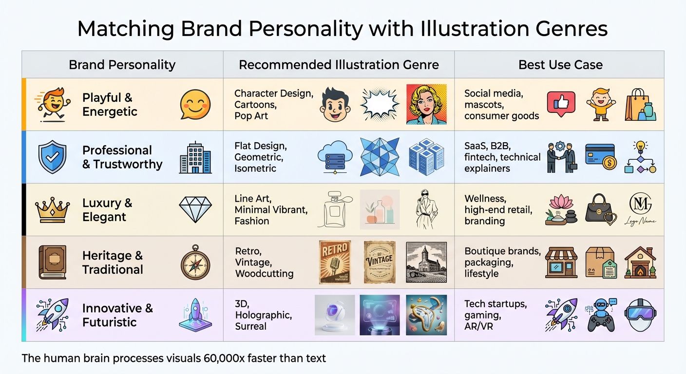 Illustration Styles Guide: Matching Brand Personality with Visual Genres