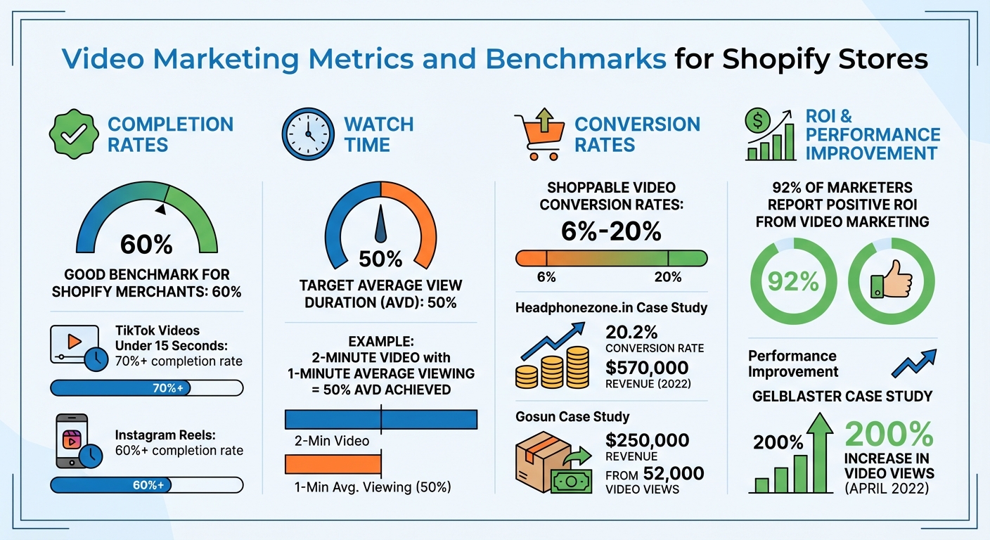 Video Marketing Metrics and Benchmarks for Shopify Stores