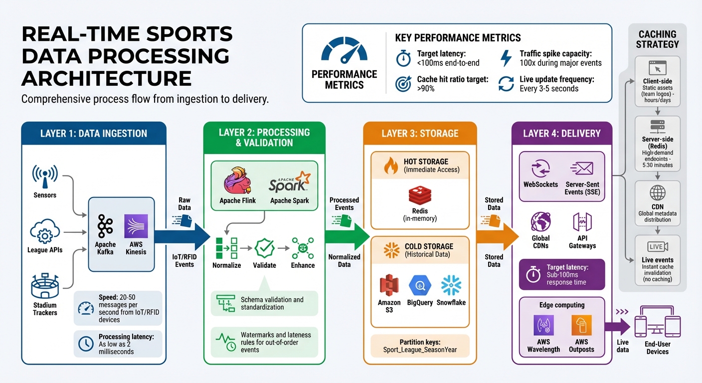 Real-Time Sports Data Processing Architecture: From Ingestion to Delivery