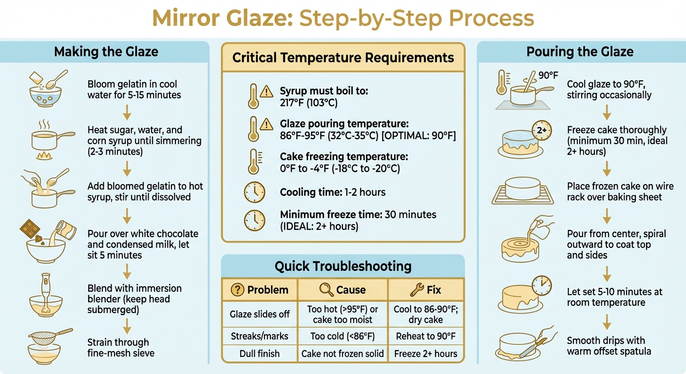 Mirror Glaze Temperature Guide and Application Process