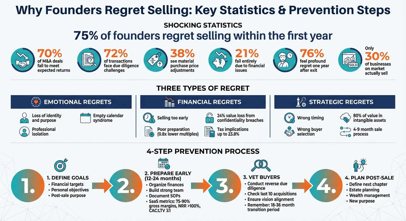 Founder Exit Regret Statistics and Key Preparation Steps