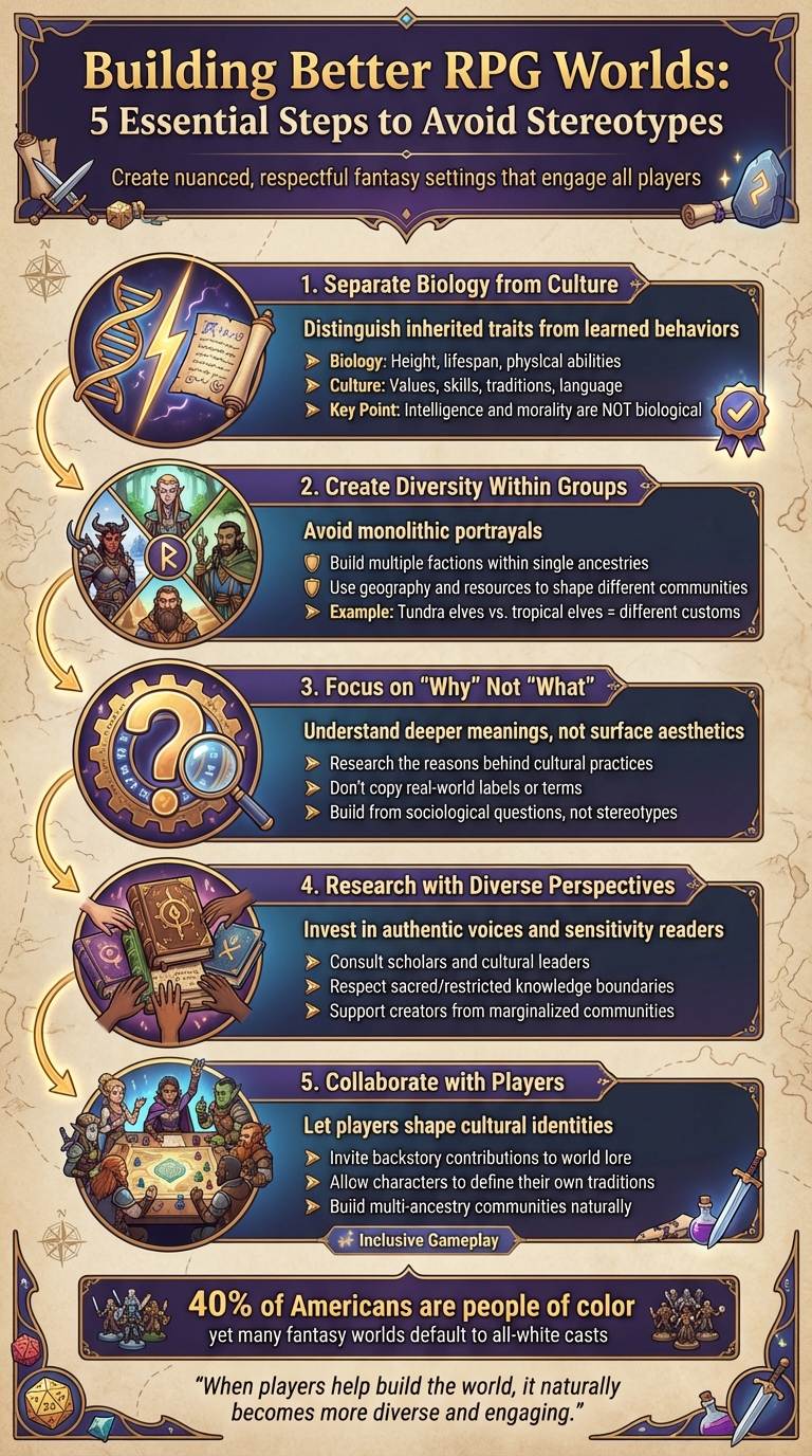 5 Essential Steps for Avoiding Stereotypes in RPG Worldbuilding