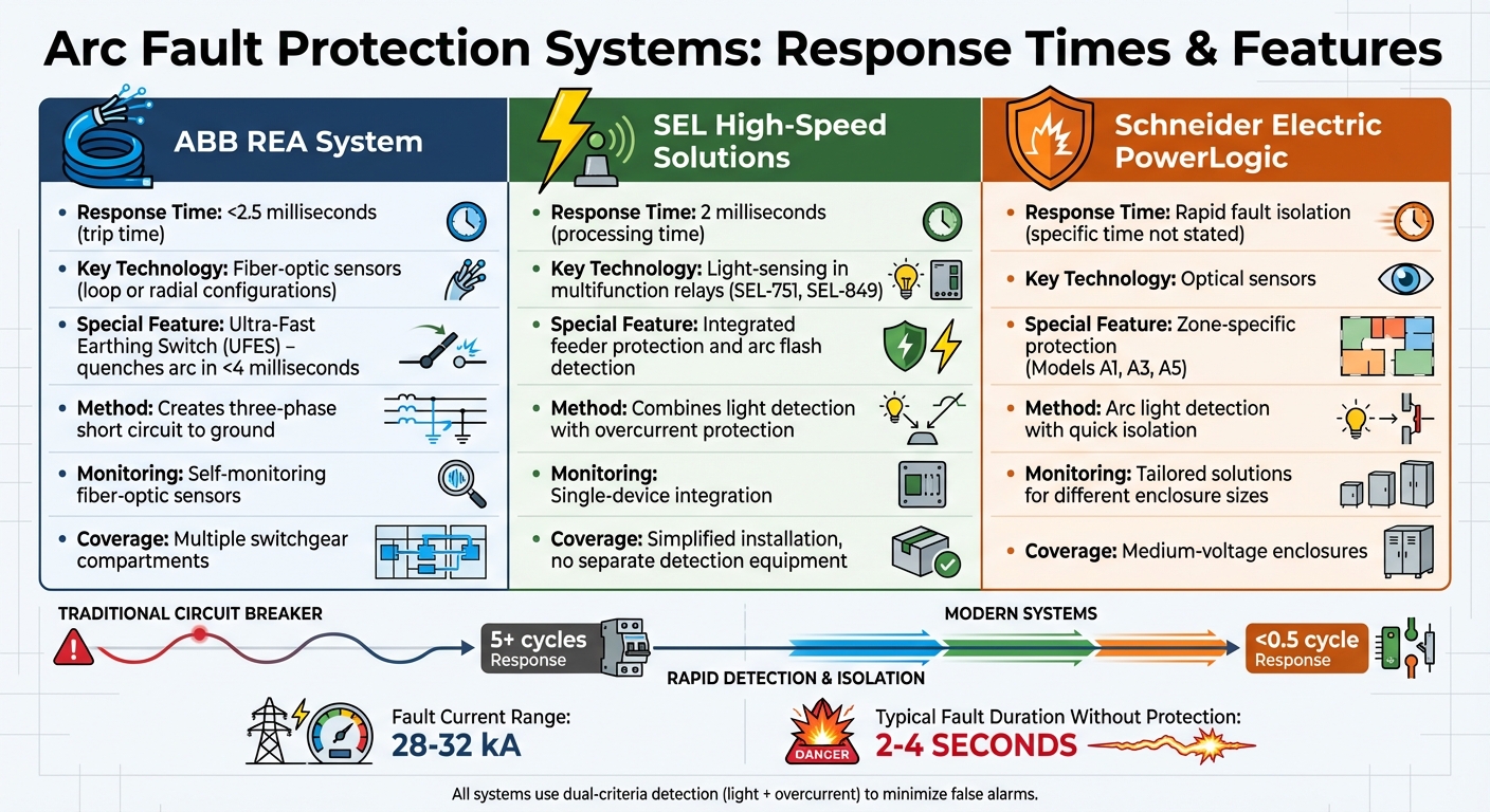 Arc Flash Protection Systems Response Times and Key Features Comparison