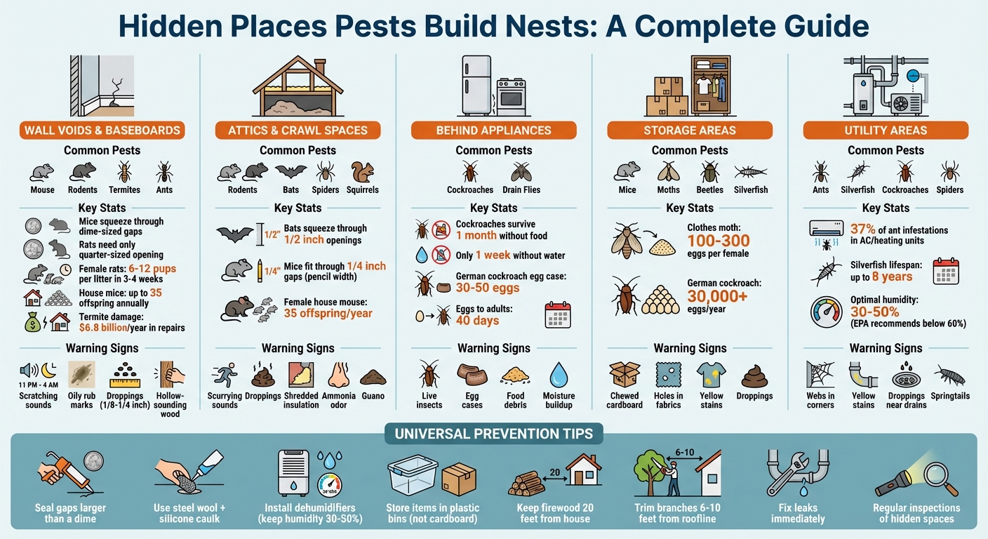 Common Pest Hiding Spots in Homes: Signs, Risks, and Prevention Guide