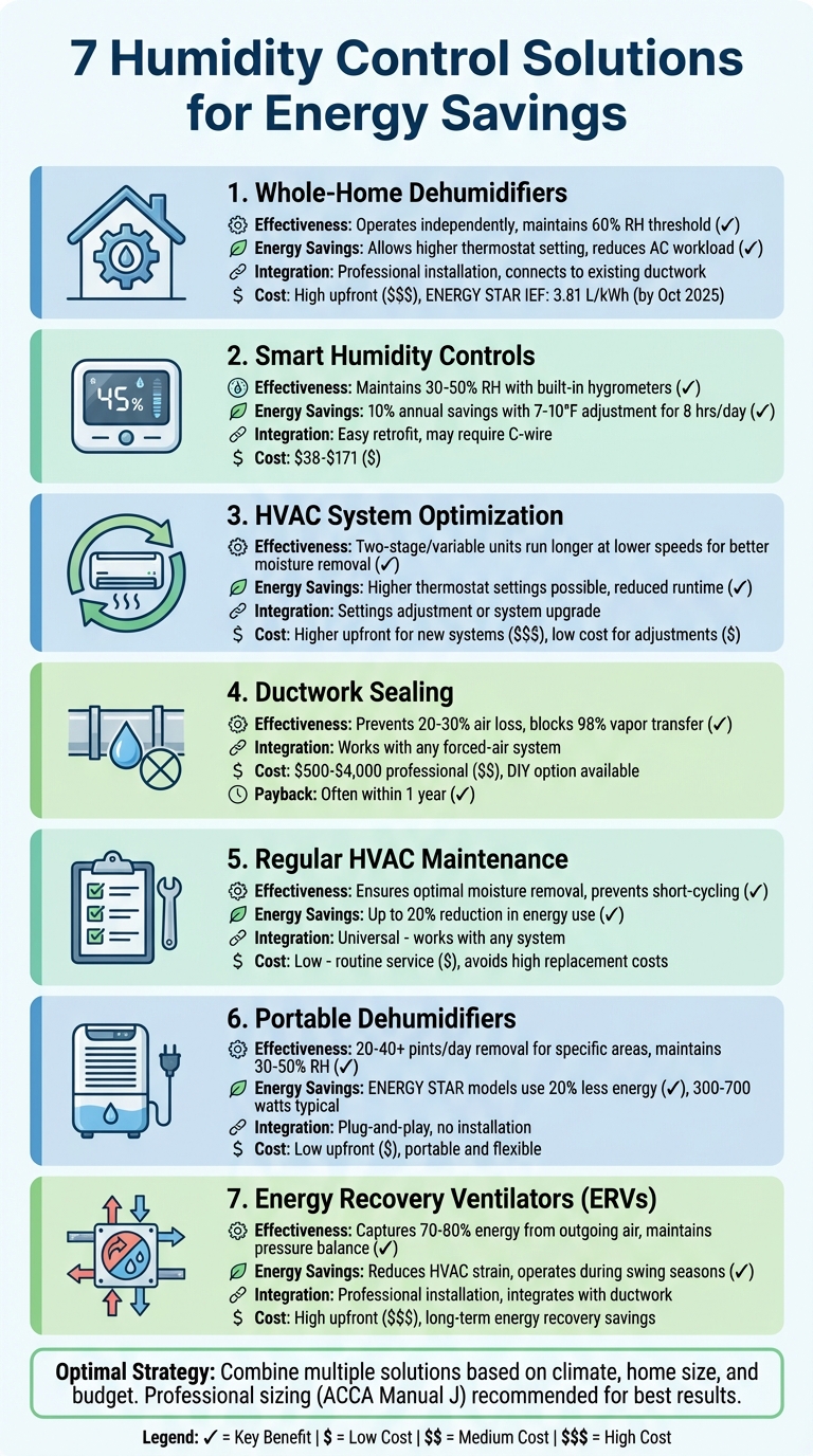 7 Humidity Control Solutions for Energy Savings Comparison