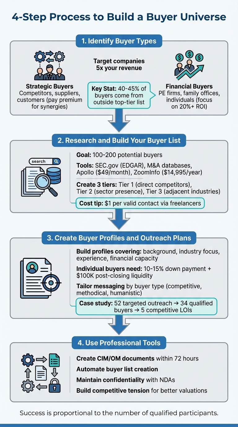 4-Step Process to Build a Buyer Universe for Business Sales