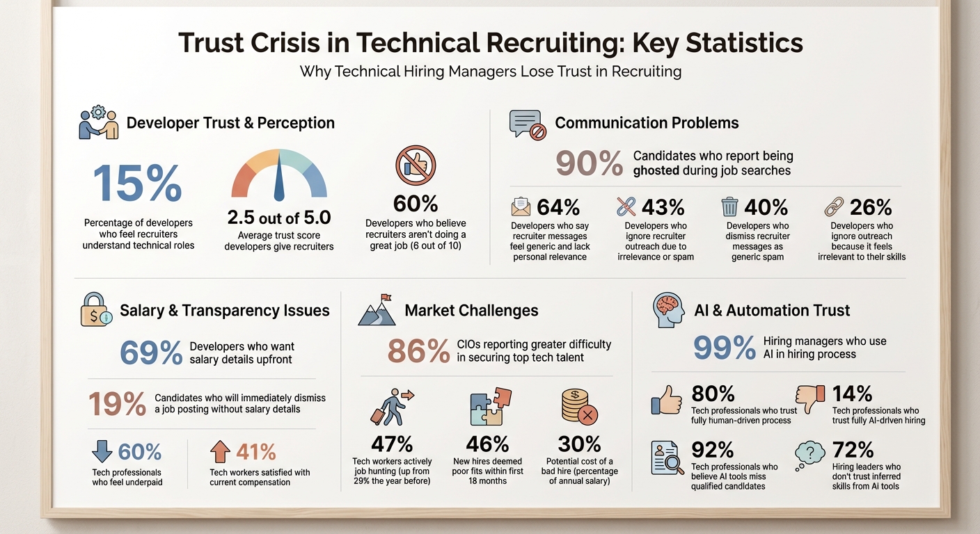 Trust Gap in Technical Recruiting: Key Statistics on Recruiter-Developer Disconnect