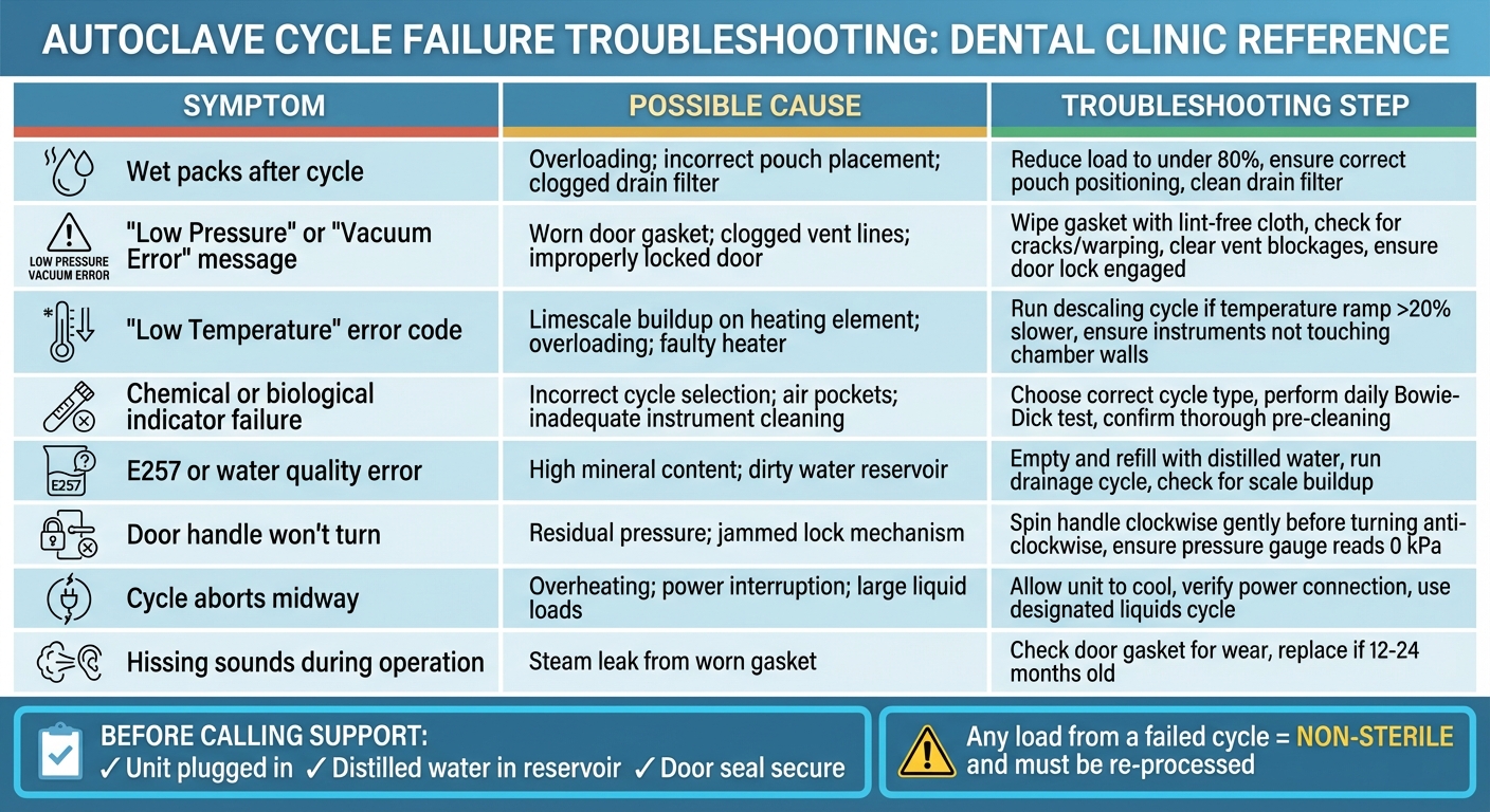 Autoclave Troubleshooting Guide: Common Symptoms, Causes and Fixes