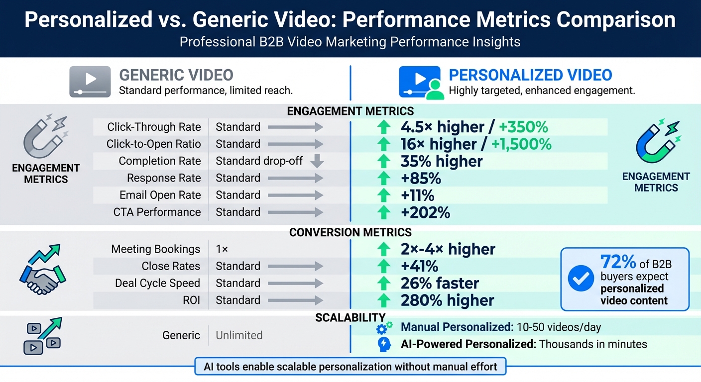 Personalized vs Generic Video Performance Metrics Comparison