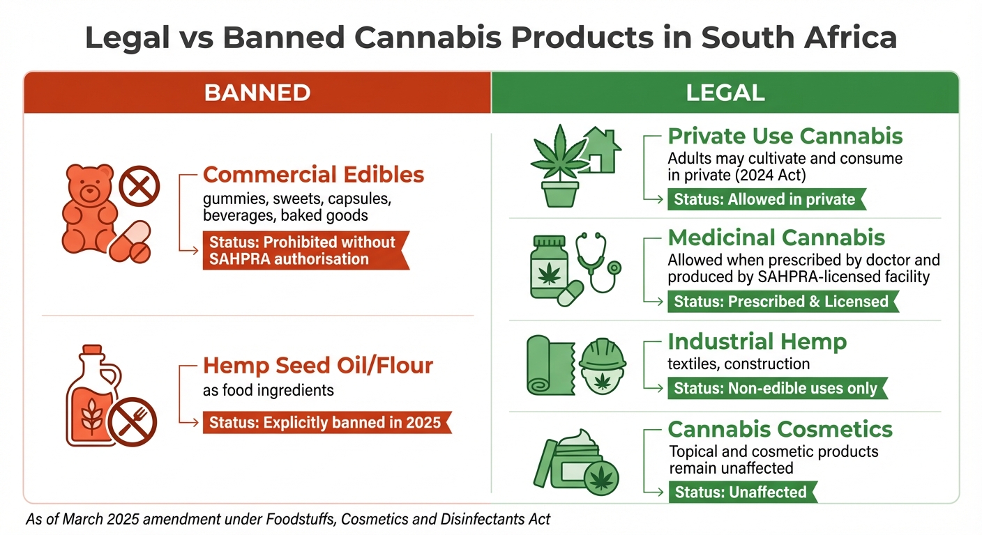 Legal vs Banned Cannabis Products in South Africa 2025