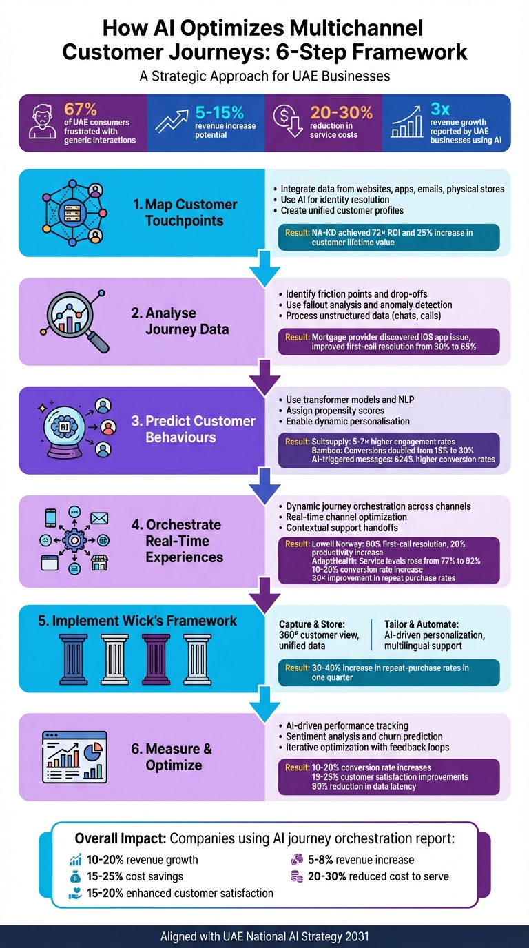 6-Step AI-Powered Multichannel Customer Journey Optimization Framework