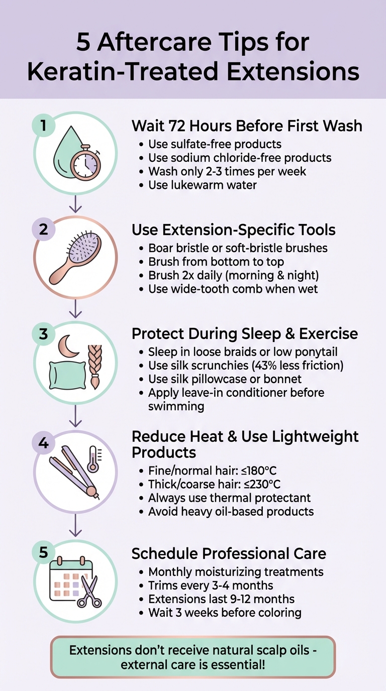 5 Essential Aftercare Tips for Keratin-Treated Hair Extensions