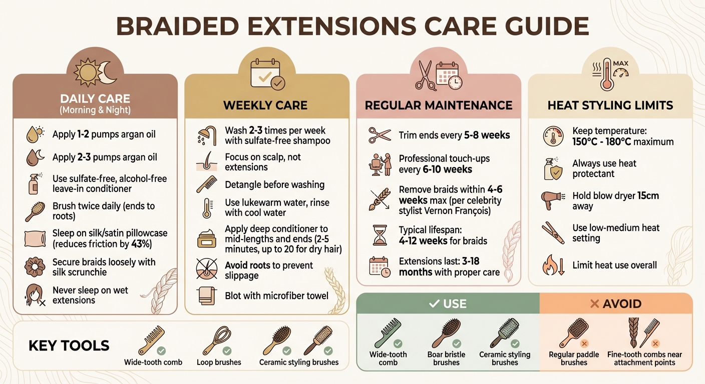 Complete Care Guide for Braided Hair Extensions: Daily, Weekly, and Long-Term Maintenance