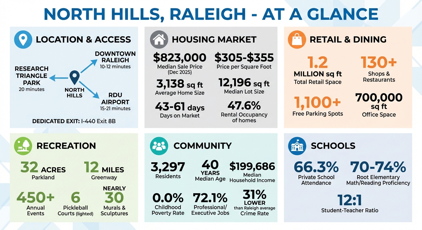 North Hills Raleigh Quick Facts: Location, Housing Prices, and Amenities Overview