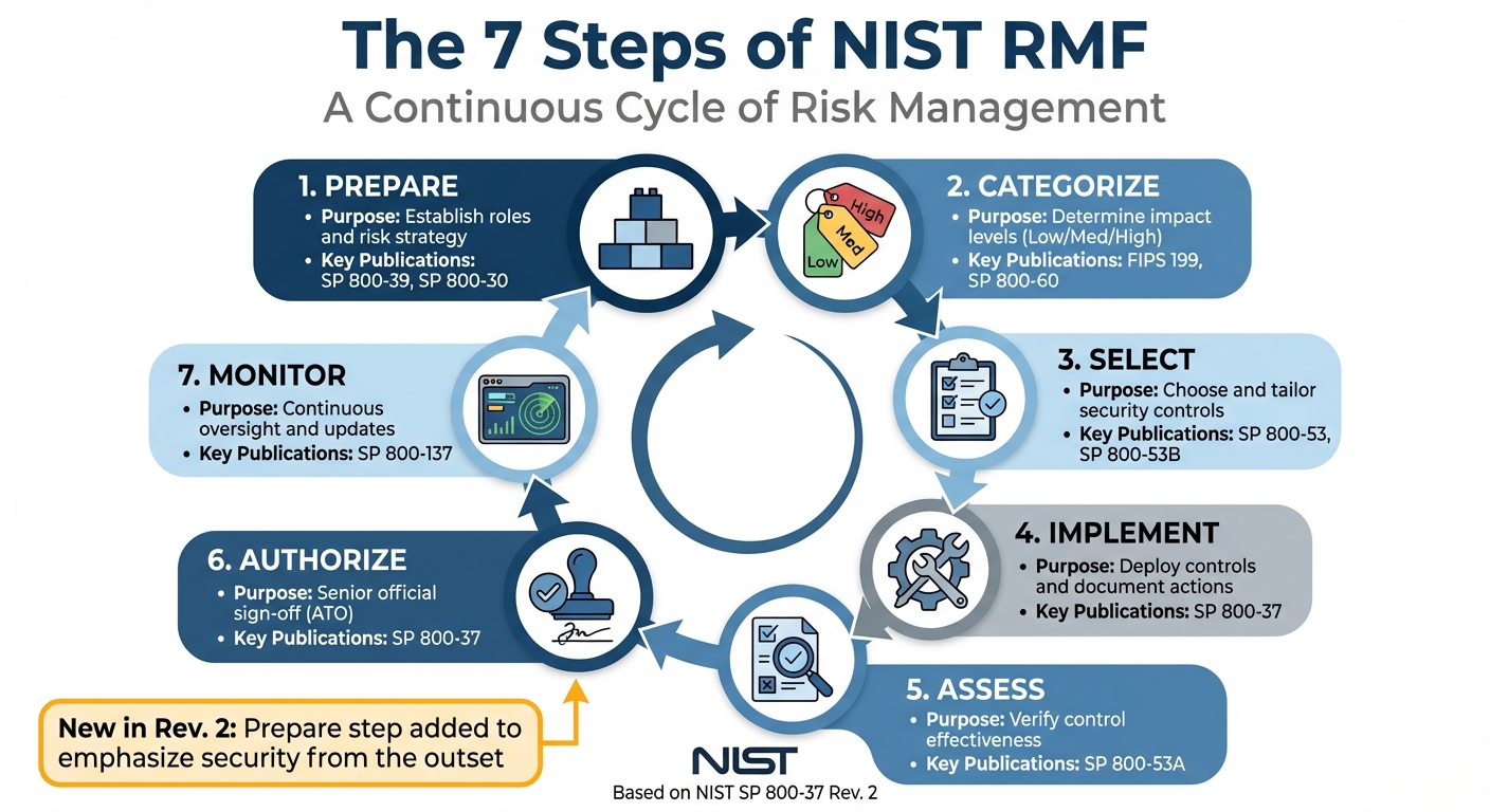 NIST RMF 7-Step Risk Management Framework Process for Small Businesses
