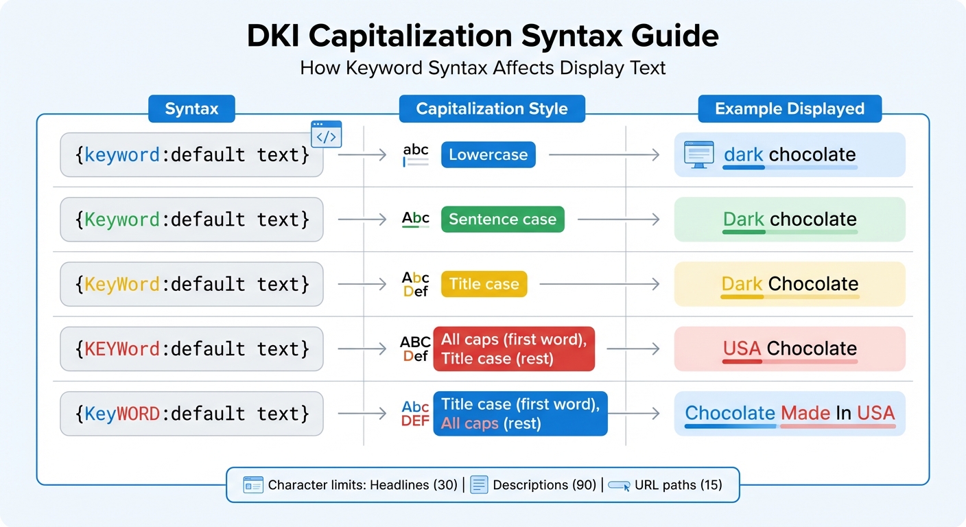 DKI Capitalization Syntax Guide for Google Ads