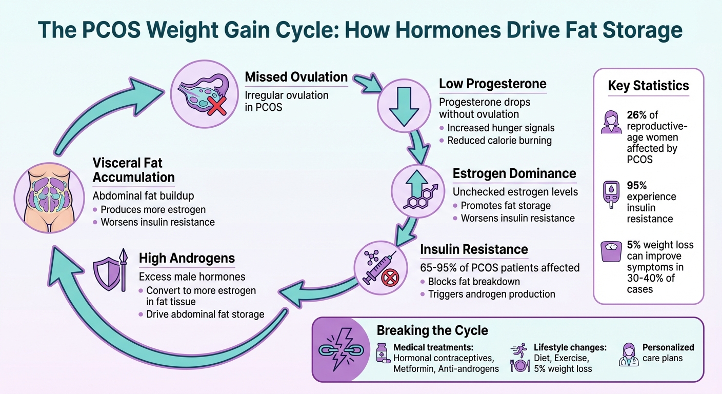How Hormonal Imbalances Drive PCOS Weight Gain: The Vicious Cycle