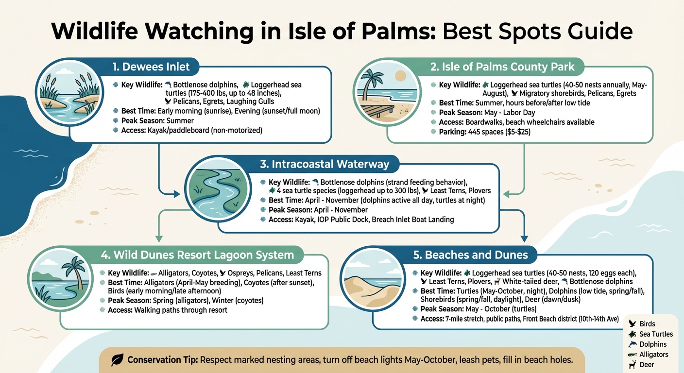 Isle of Palms Wildlife Watching Guide: Top 5 Locations and Species