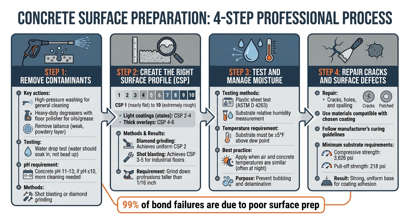 Why Surface Prep Matters For Concrete Coatings 5 4 Essential Steps For Proper Concrete Surface Preparation