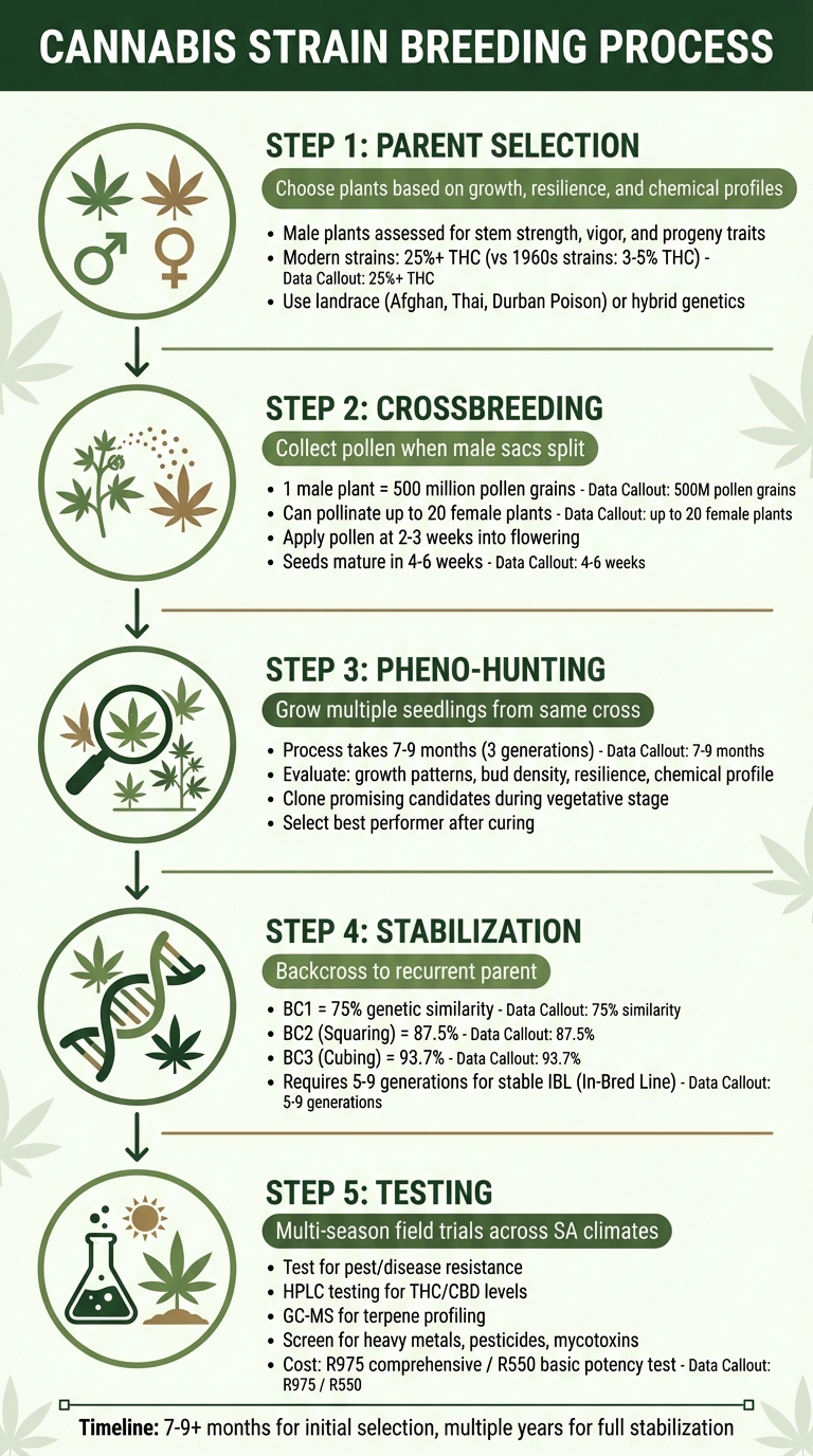 Cannabis Strain Breeding Process: 5 Steps from Parent Selection to Testing