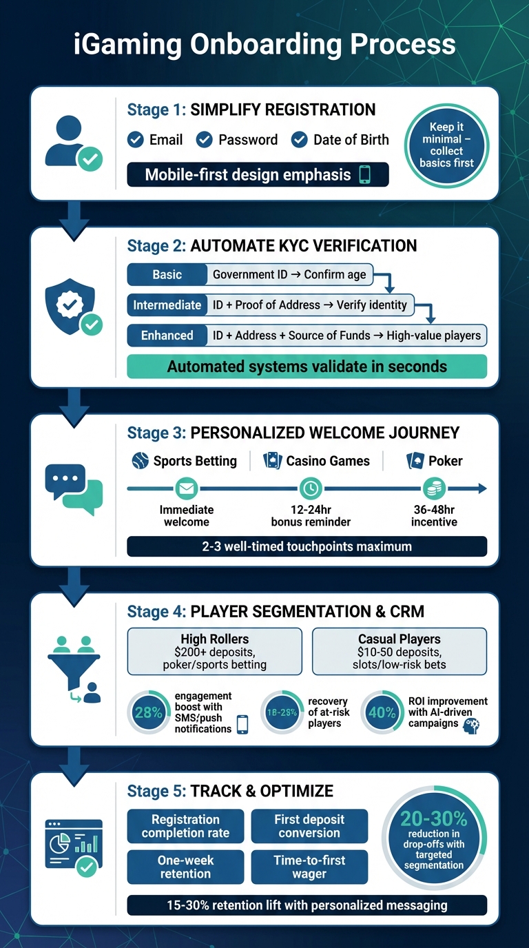 Checklist: Igaming Onboarding Essentials 1 iGaming Player Onboarding Process: From Registration to Retention