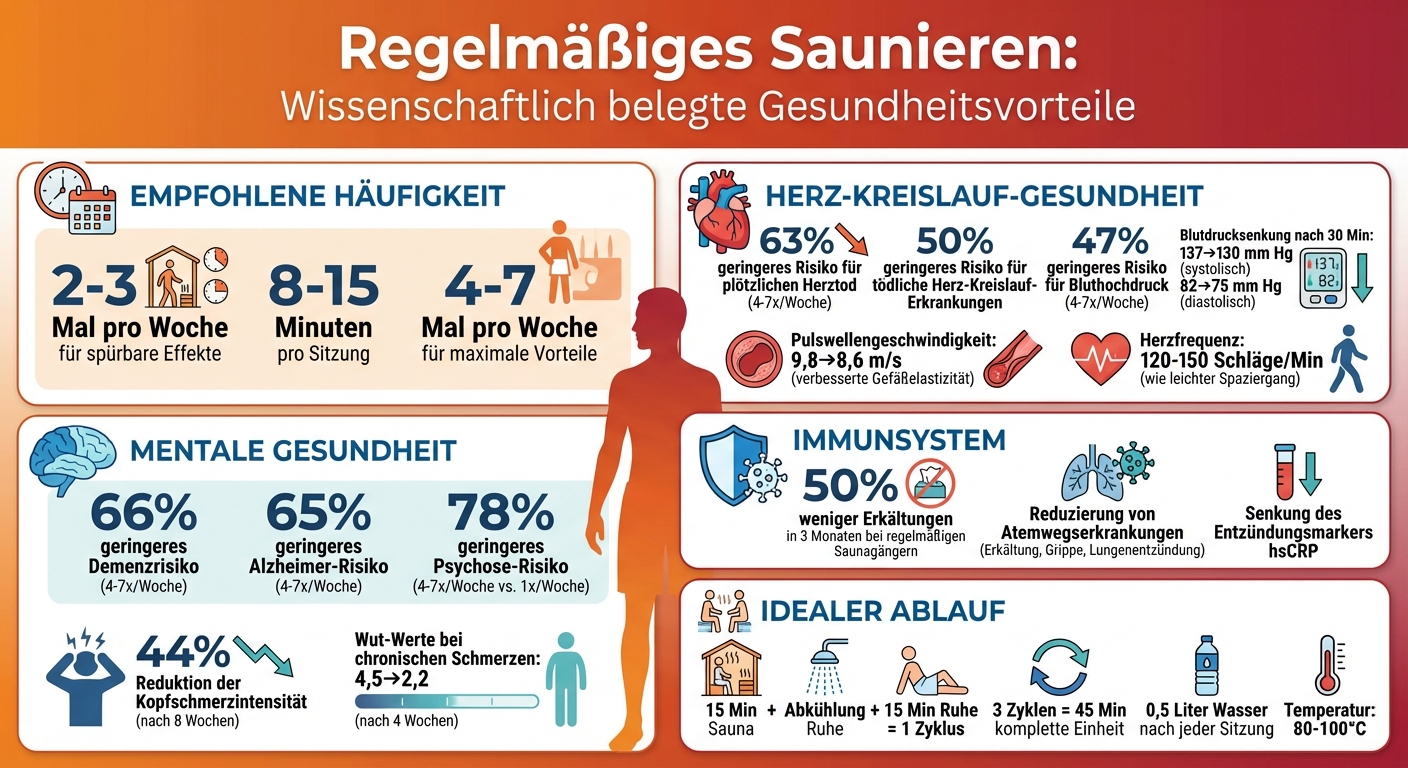 Gesundheitliche Vorteile von regelmäßigem Saunieren: Statistiken und Fakten