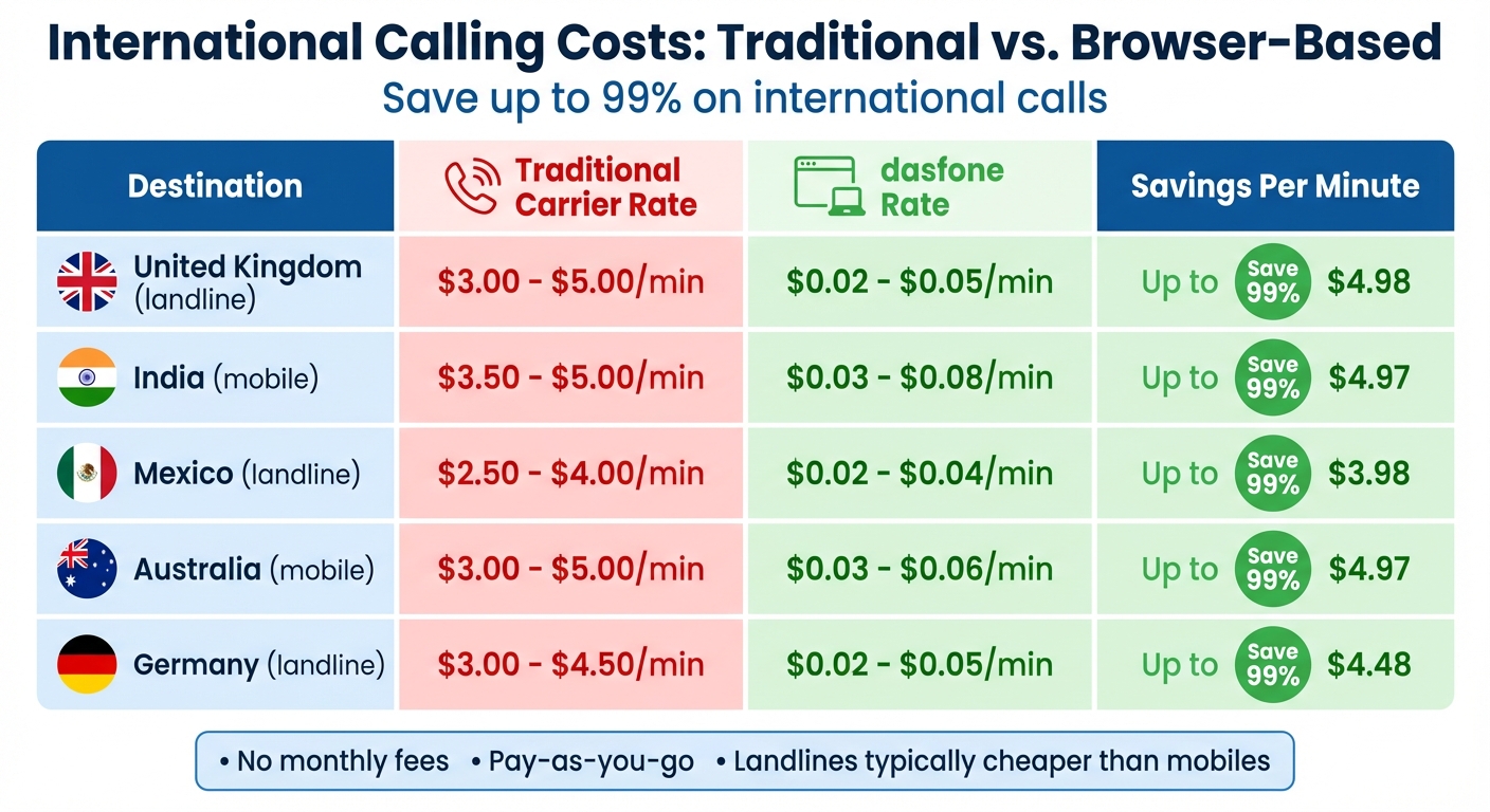 International Calling Costs: Traditional Carriers vs Browser-Based Services Comparison