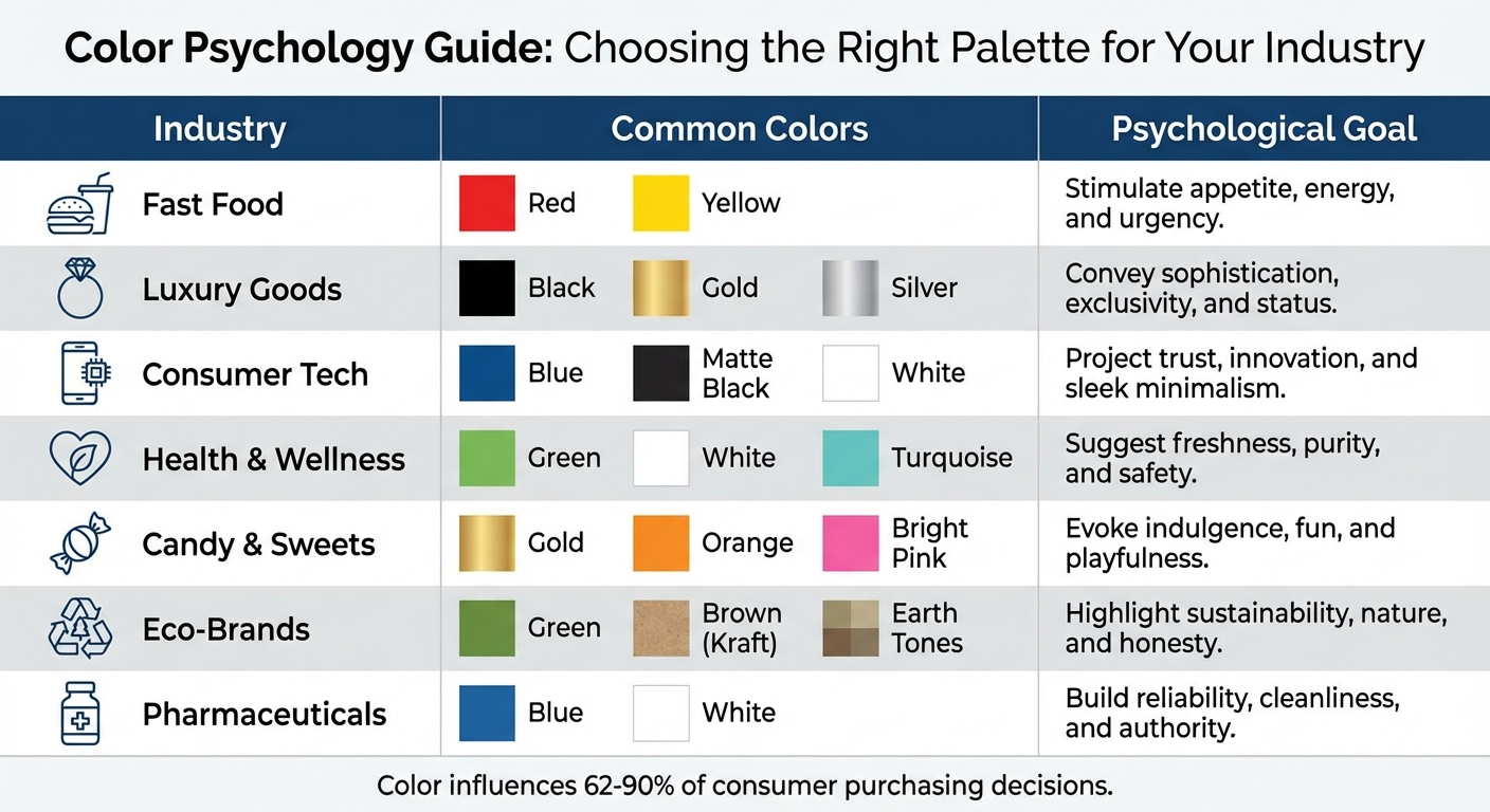 Color Psychology Guide for Product Packaging by Industry