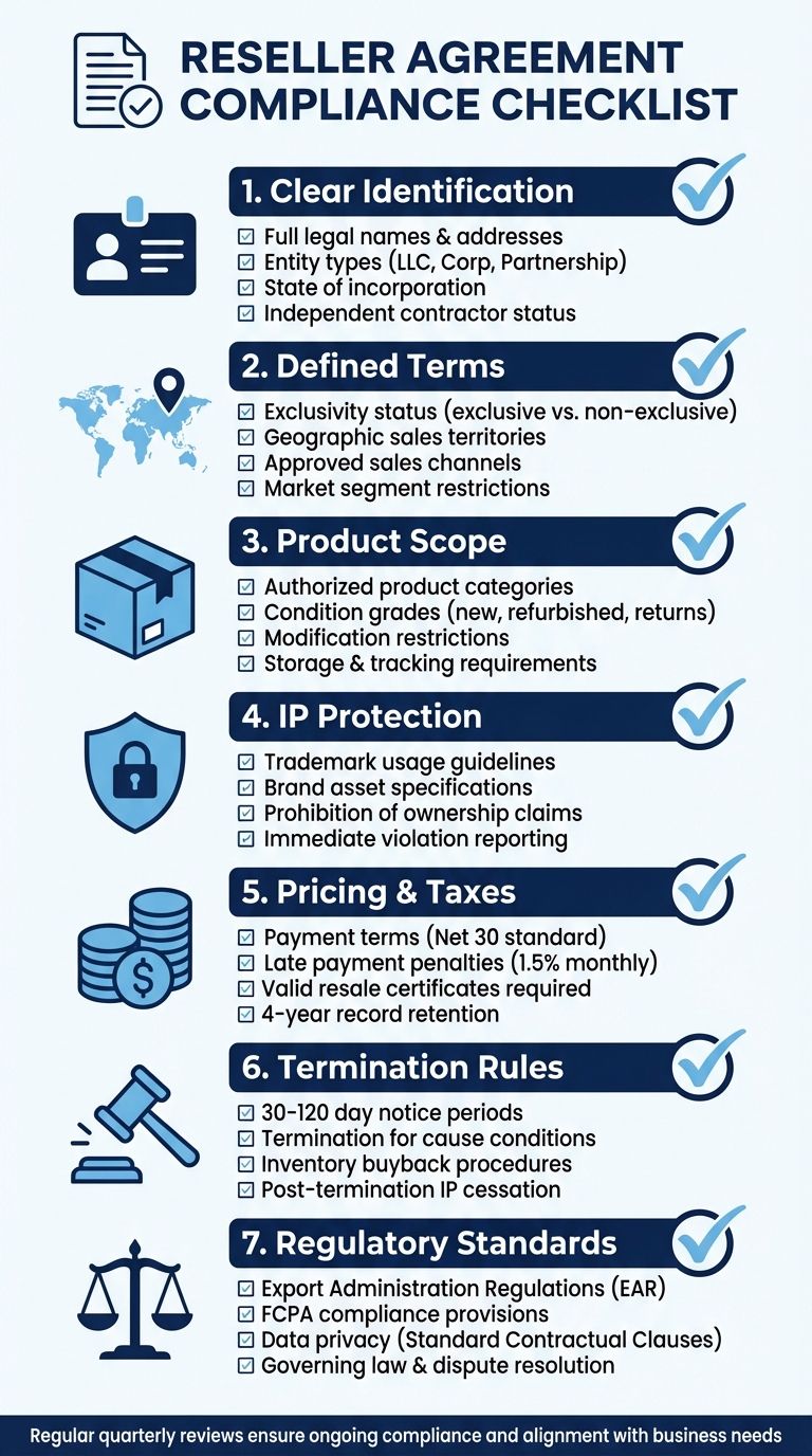 7 Essential Components of Reseller Agreement Compliance Checklist