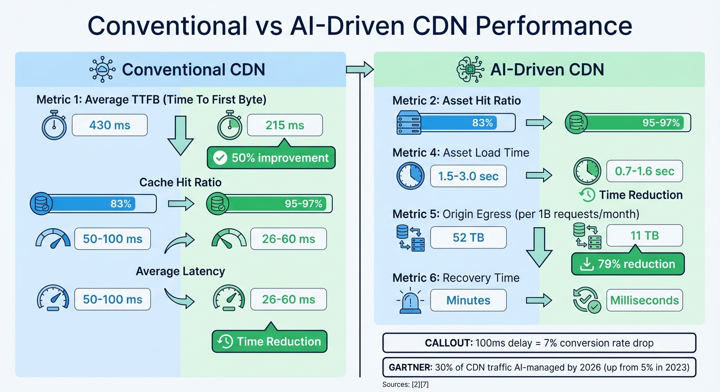 Conventional vs AI-Driven CDN Performance Comparison