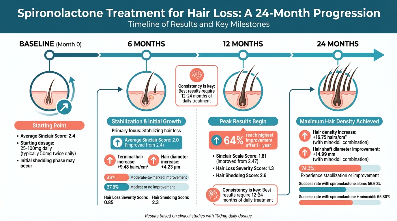 Spironolactone Hair Loss Treatment Timeline and Results