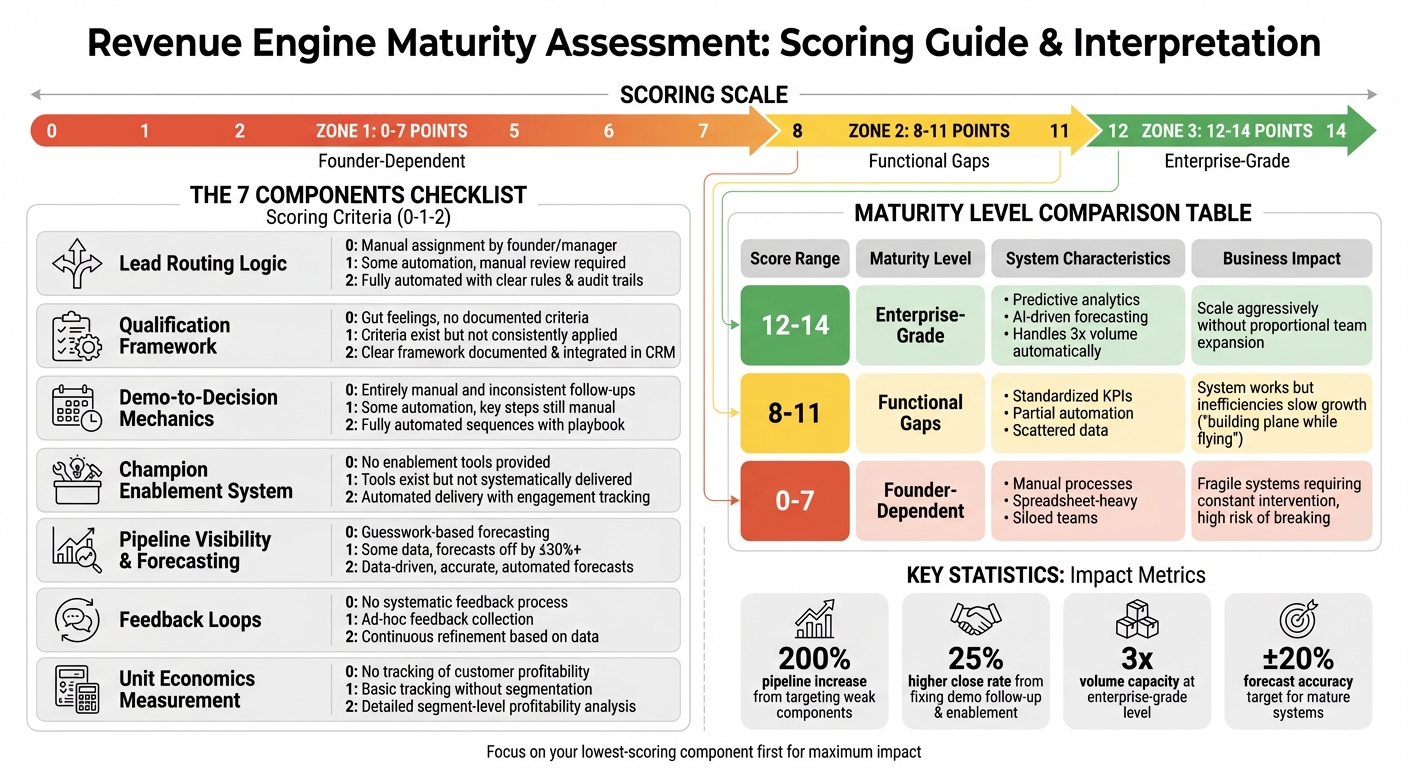 The 7 Components of a Scalable Revenue Engine (Self-Assessment) 1 Revenue Engine Maturity Assessment: Scoring Guide and Interpretation