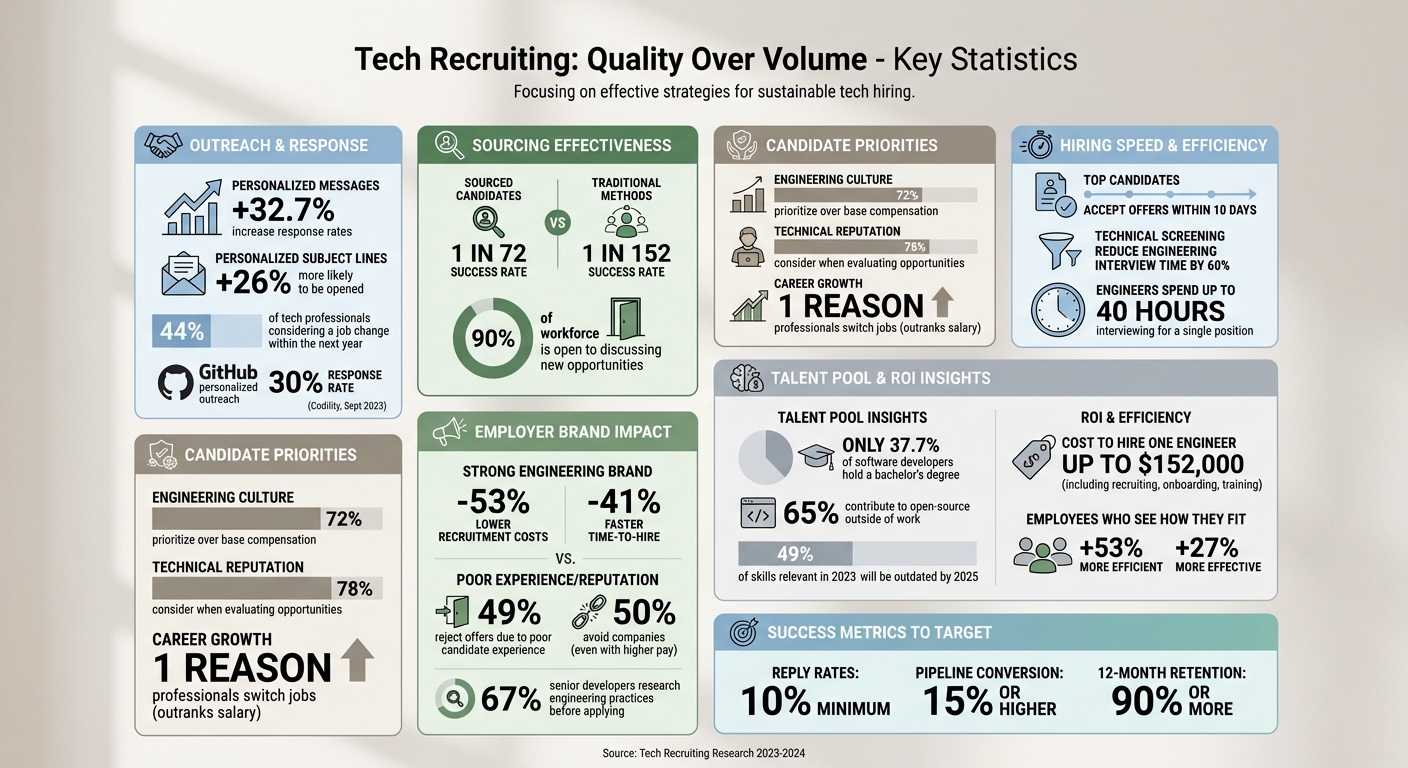 Tech Recruiting Statistics: Quality Over Volume Approach