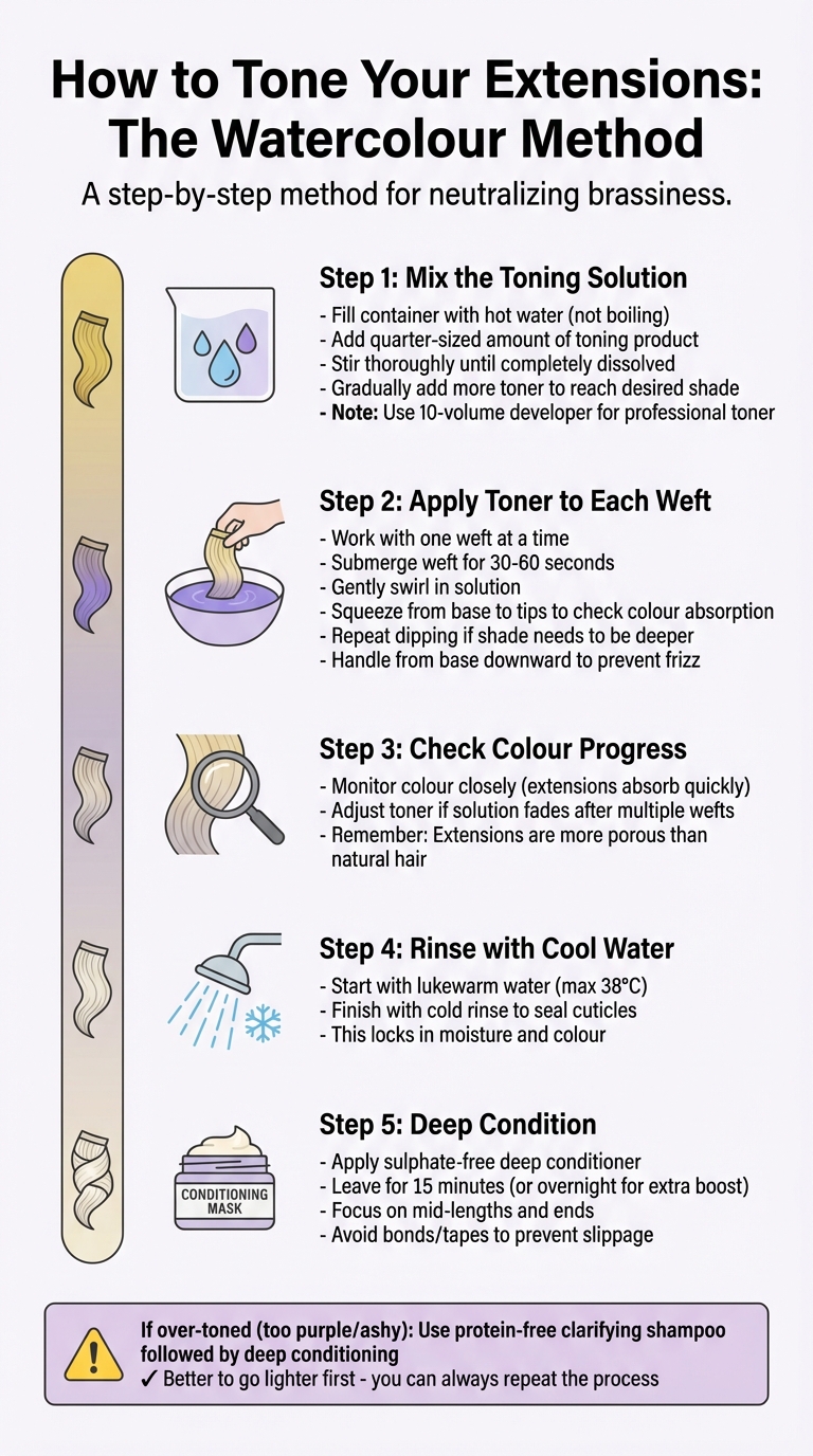 Step-by-Step Guide to Toning Human Hair Extensions