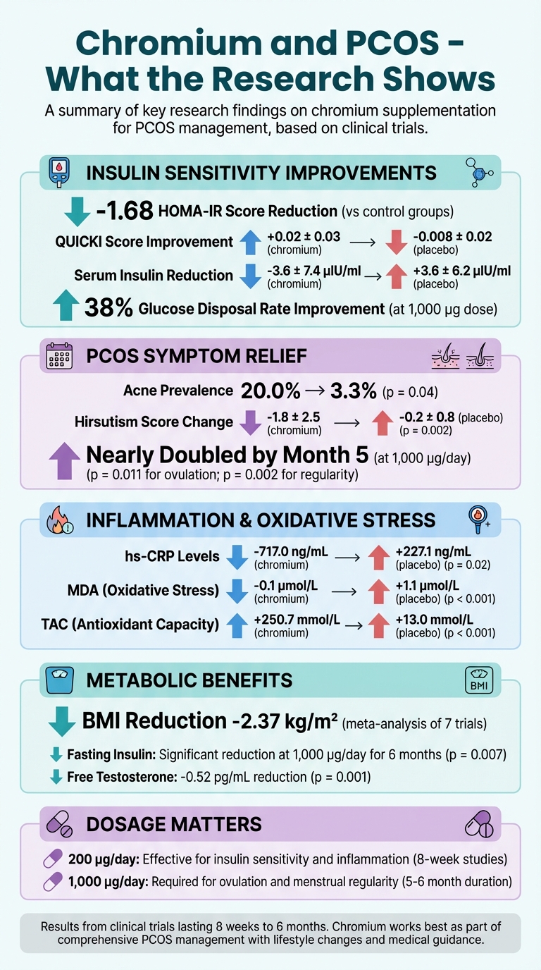 Chromium Supplementation Effects on PCOS: Key Research Findings and Metrics