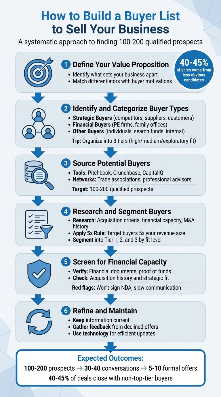 6-Step Process to Build a Buyer List for Selling Your Business