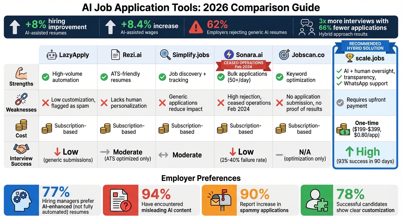 AI Job Application Tools Comparison: Features, Costs, and Success Rates