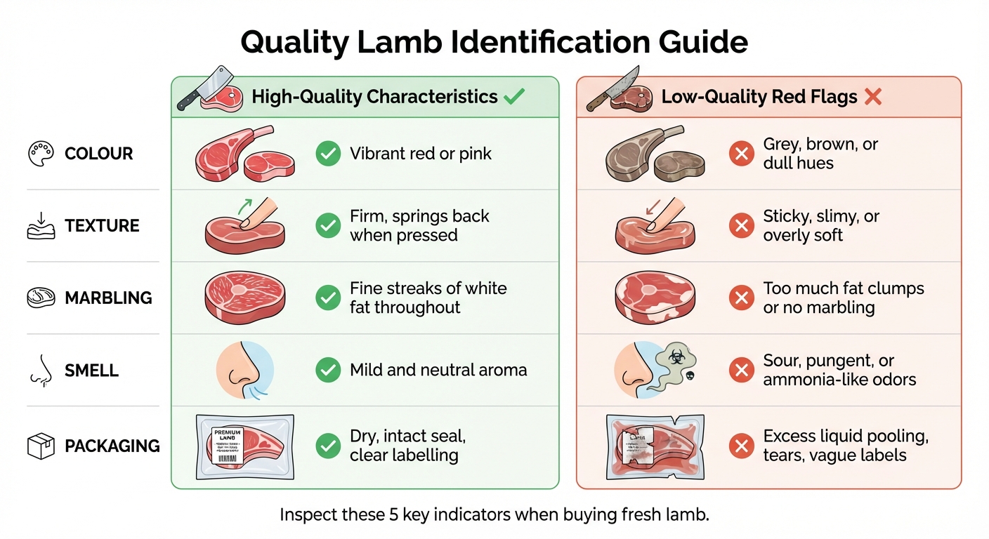 How to Identify Quality Fresh Lamb: Visual Guide to High-Quality vs Low-Quality Indicators