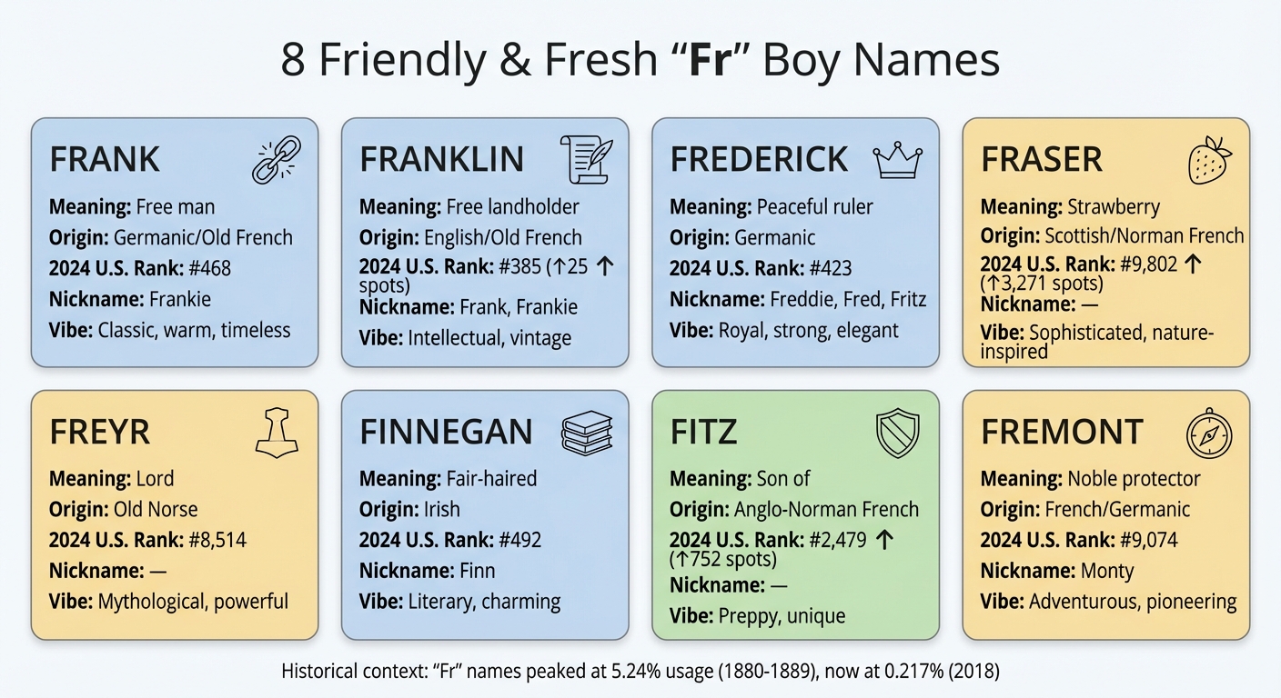 8 Boy Names Starting with Fr: Meanings, Origins & 2024 Rankings