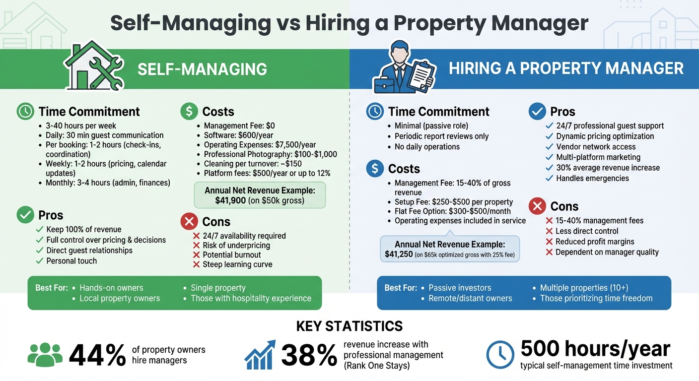 Self-Managing vs Hiring Property Manager: Cost and Time Comparison