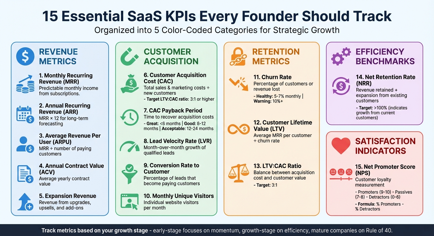 15 Essential SaaS KPIs Every Founder Should Track