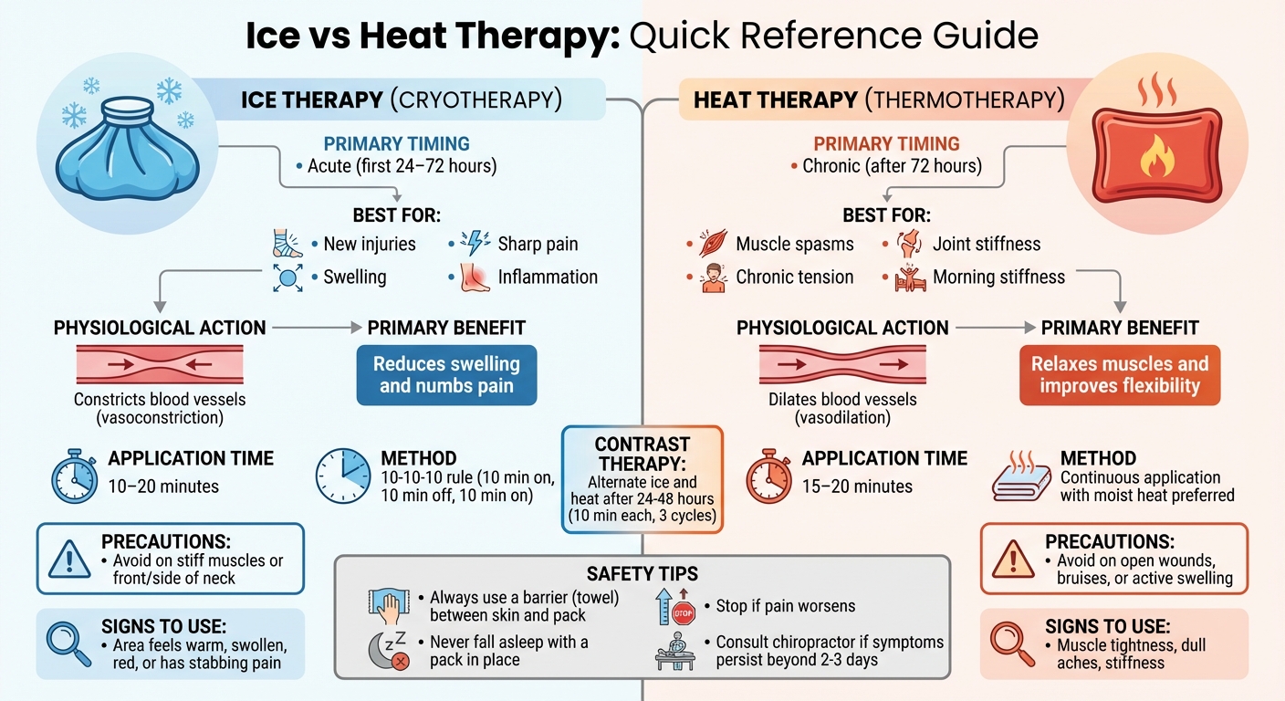Ice vs Heat Therapy After Chiropractic Adjustment: When to Use Each