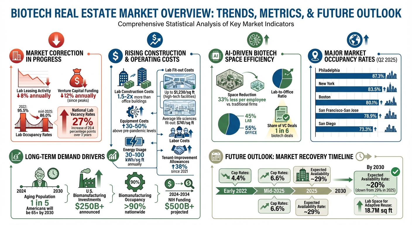 Biotech Real Estate Market Trends: Key Statistics and Metrics 2022-2025