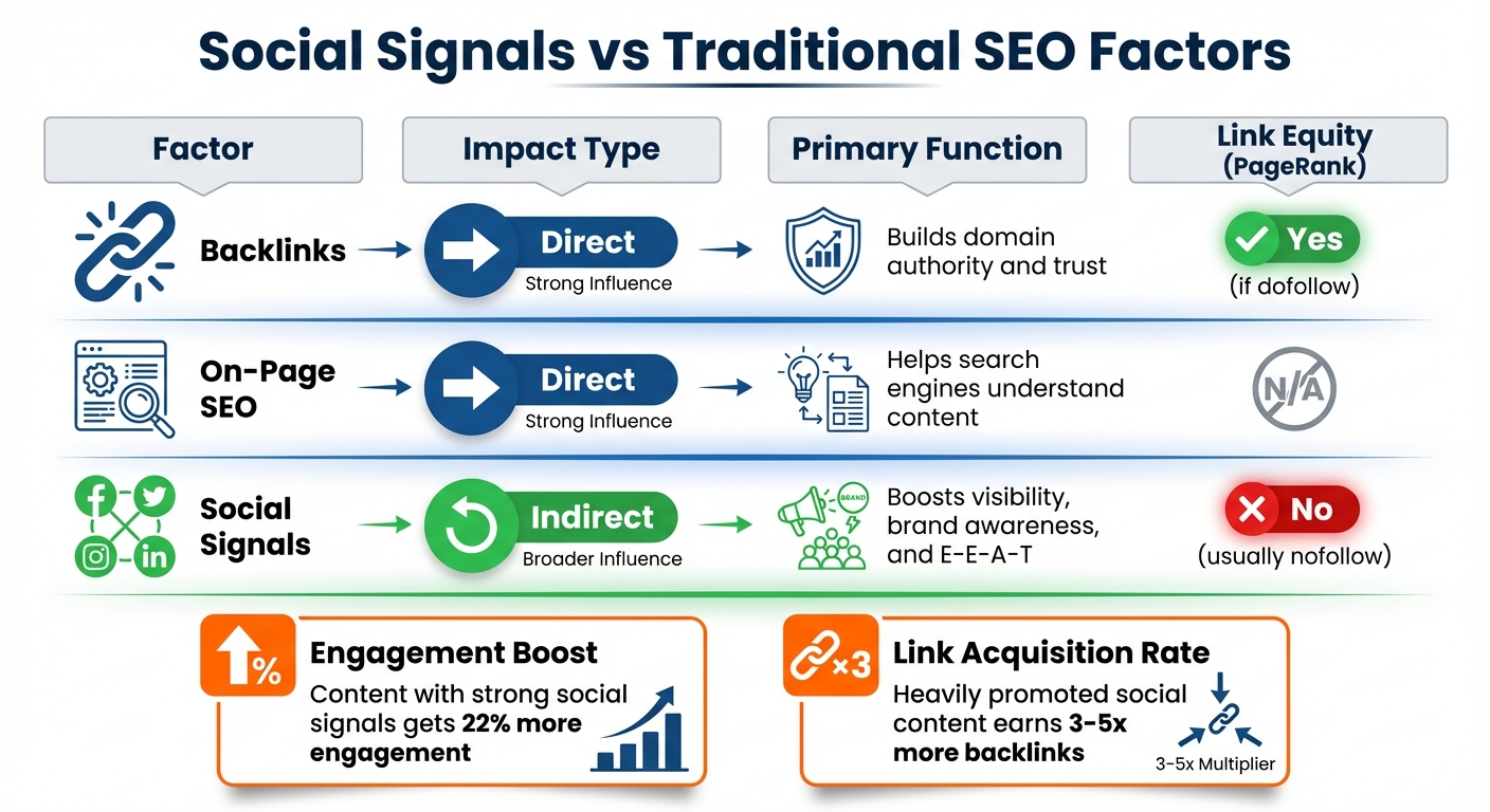 Social Signals vs Traditional SEO Factors: Impact Comparison
