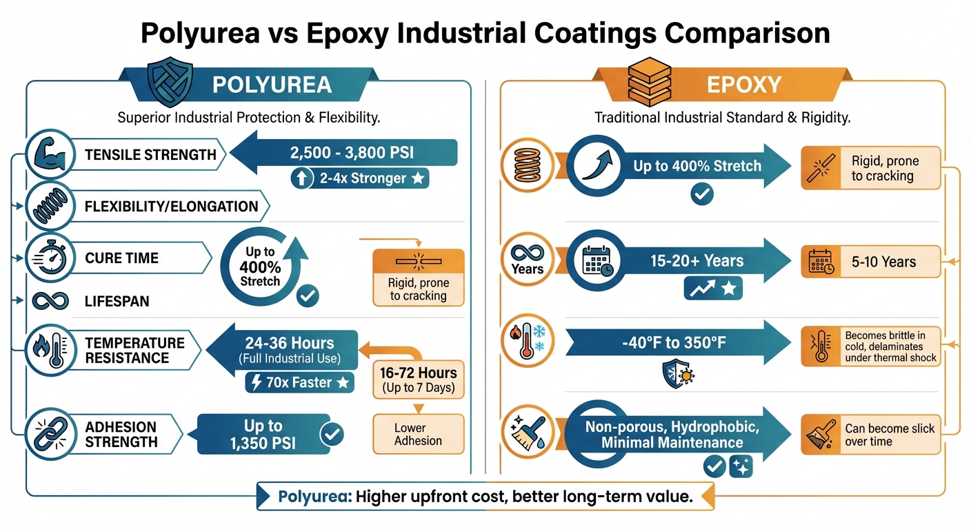 Polyurea vs Epoxy Industrial Coatings Comparison Chart