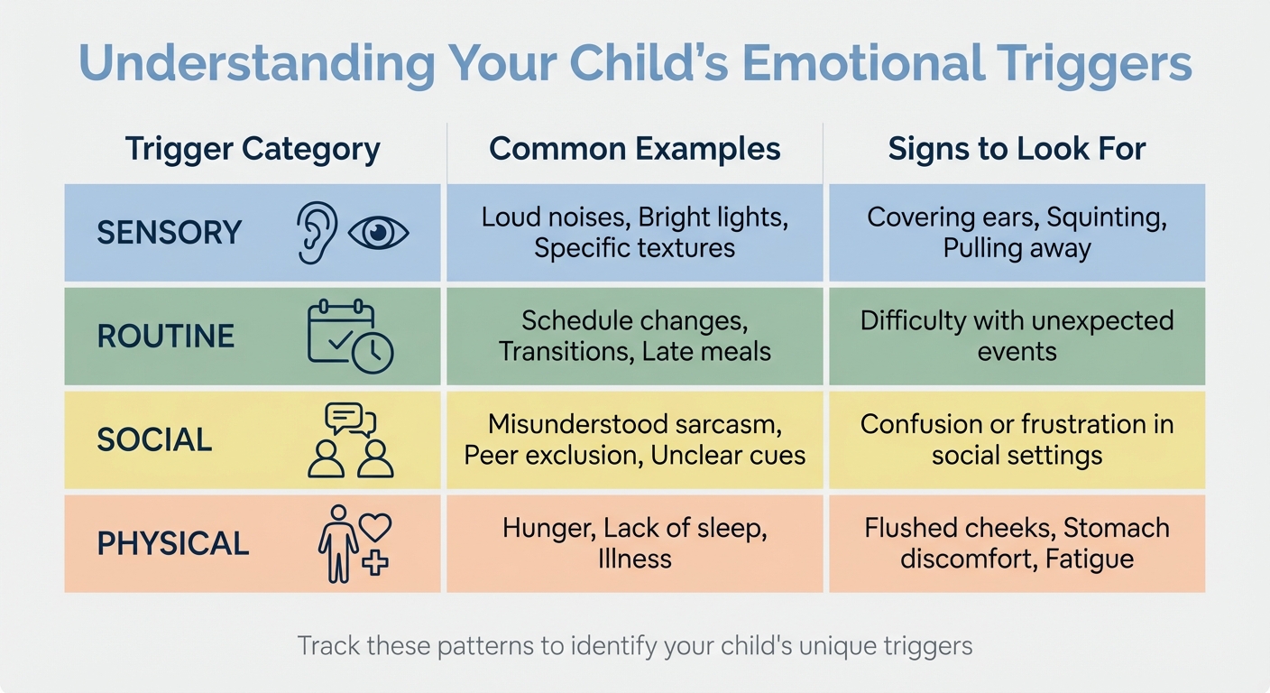 Common Emotional Triggers in Autistic Children: Categories, Examples, and Warning Signs