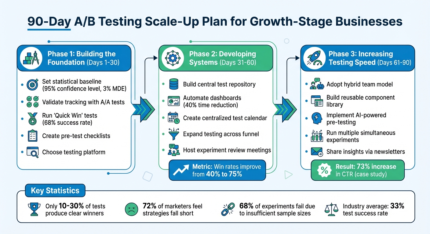 90-Day A/B Testing Scale-Up Plan for Growth-Stage Businesses