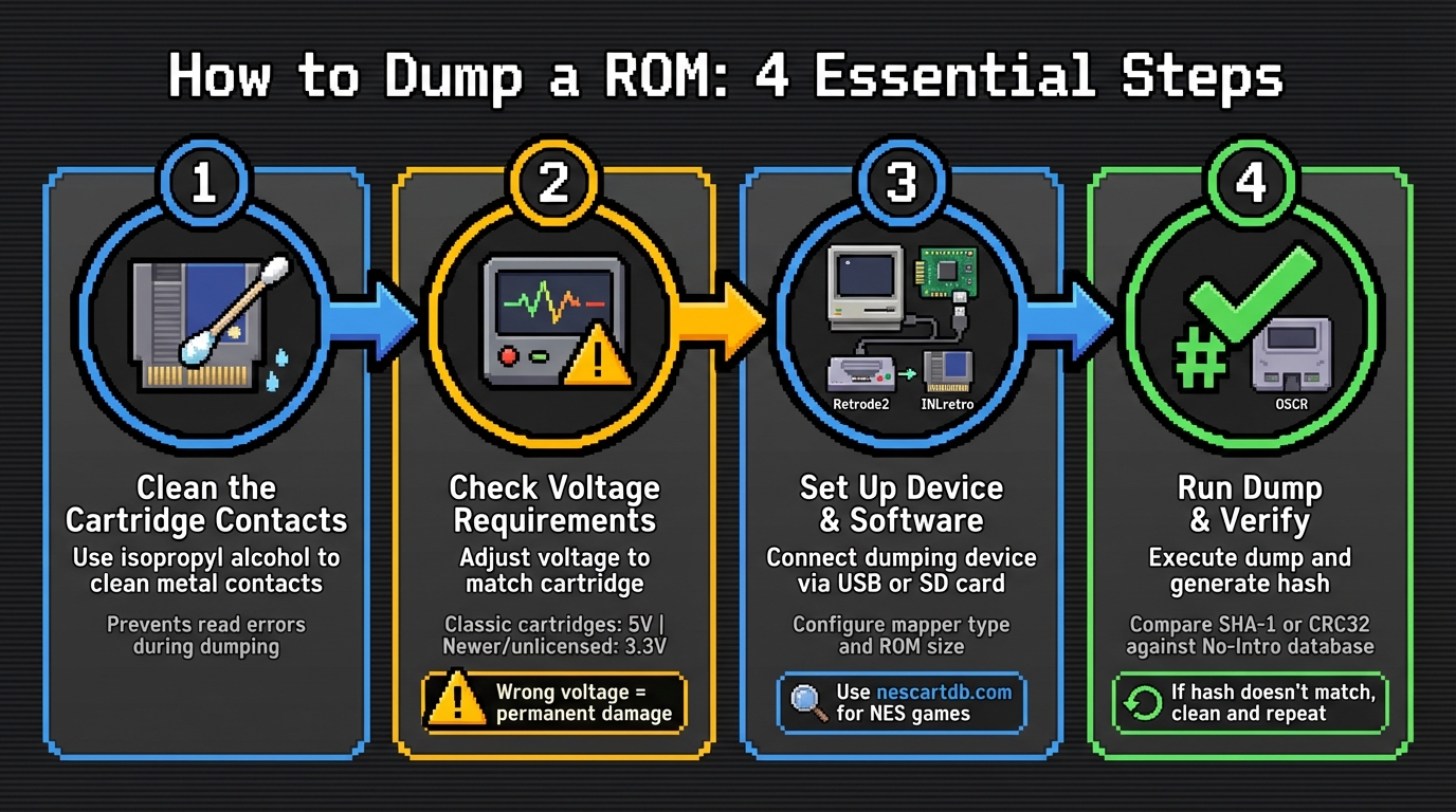 4-Step ROM Dumping Process for Retro Game Preservation