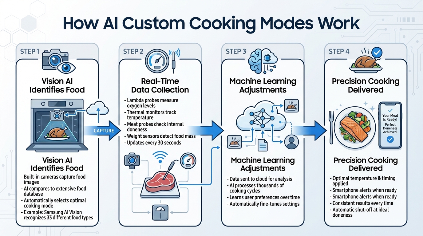 How AI Custom Cooking Modes Work: From Food Recognition to Perfect Results